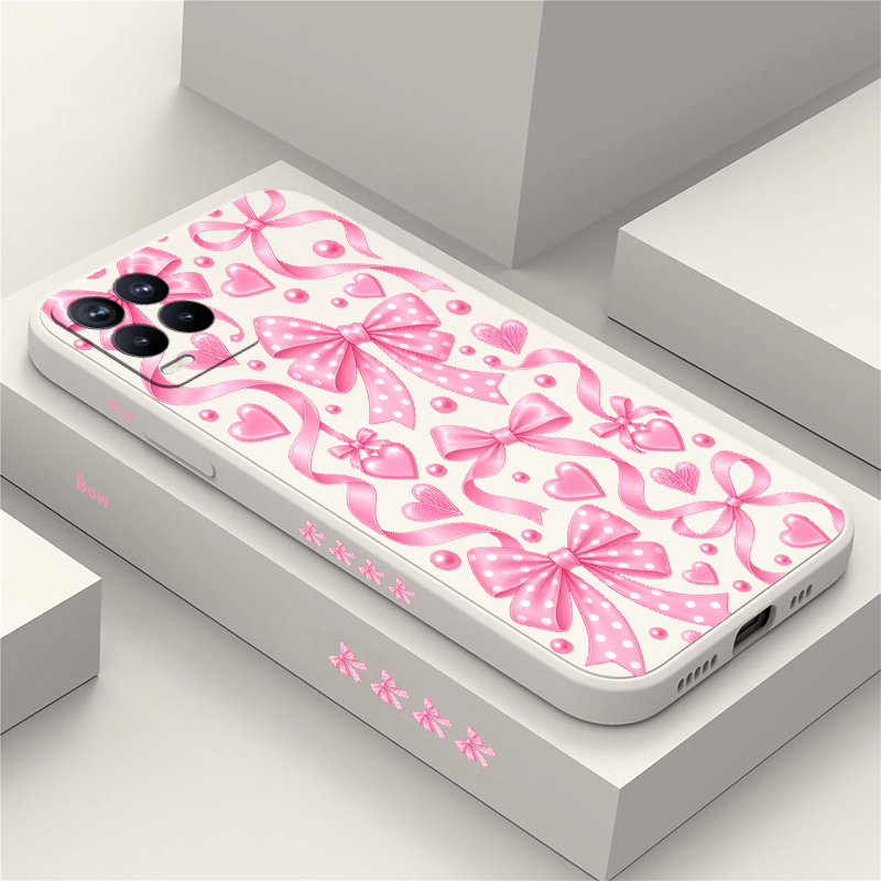 Realme Note 50 - Custodia con fiocco rosa per OPPO