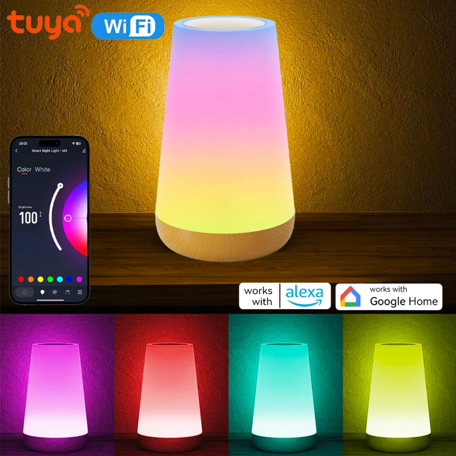 Rgb Desk Lamp Smart - Lampada da Tavolo Smart WiFi Tuya
