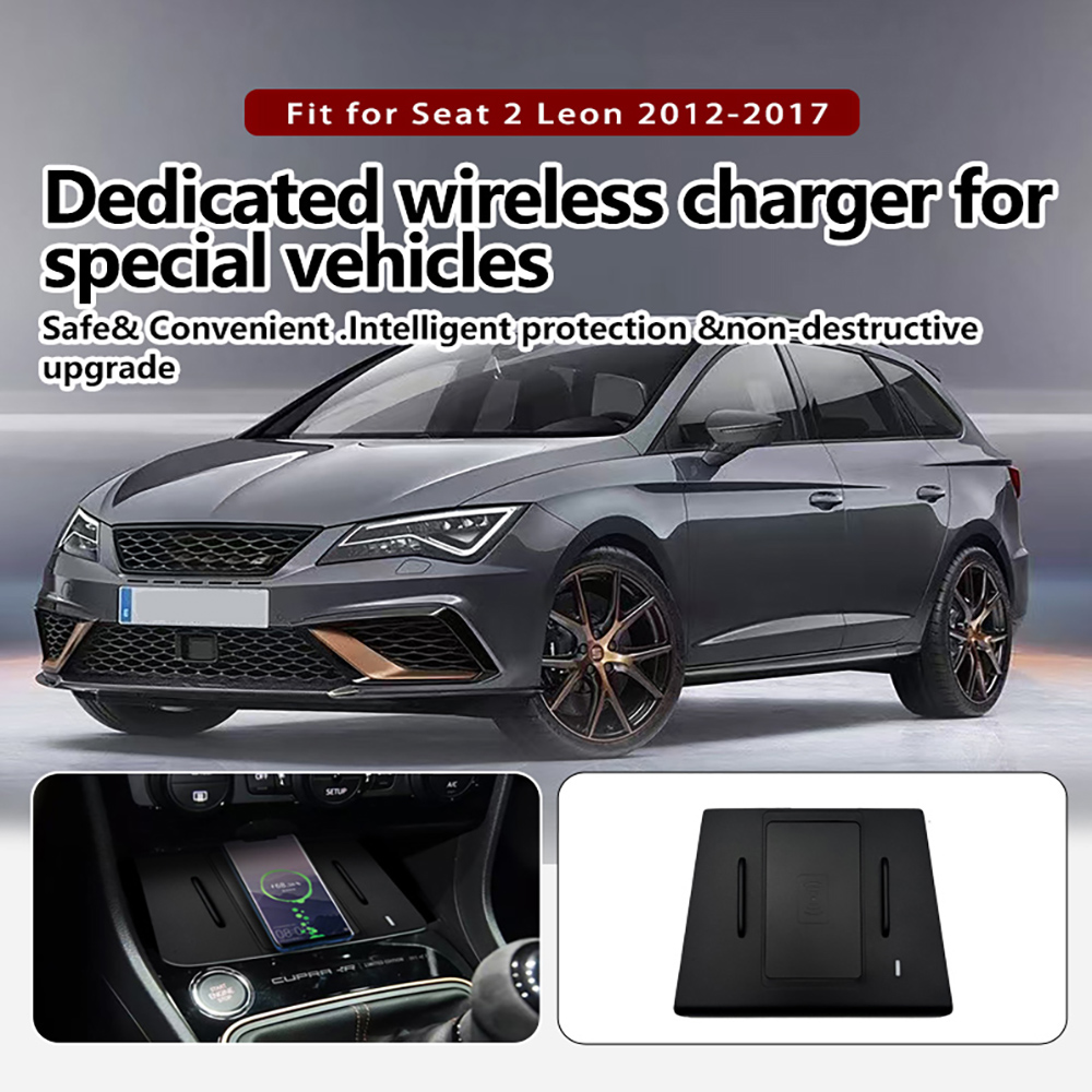 Wireless Phone Charger Pad - Per Seat 2 Leon 2012-2017 Nuovo