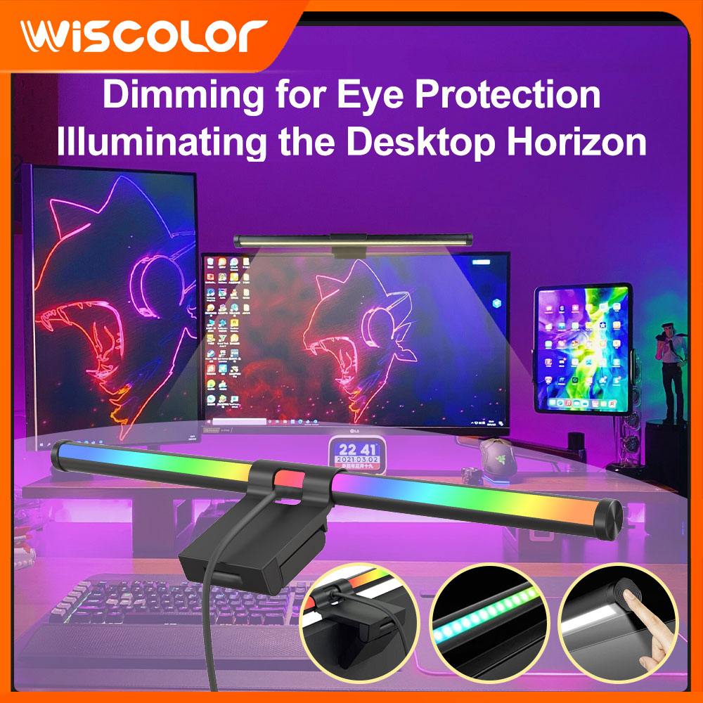 Rgb Desk Lamp Smart - Barra Luminosa Decorativa per Monitor, Illuminazione