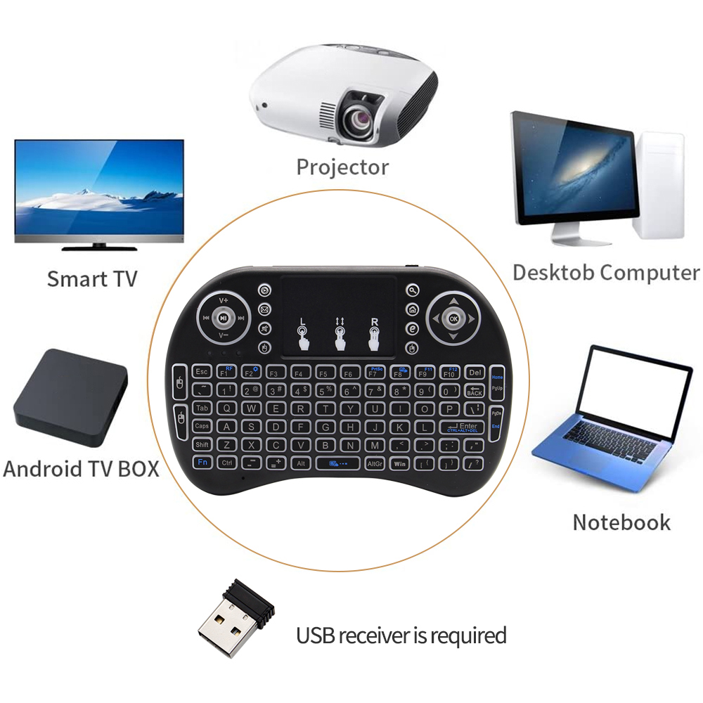 Retroilluminato inglese russo  - Wireless Keyboard Mini recensione e prezzo