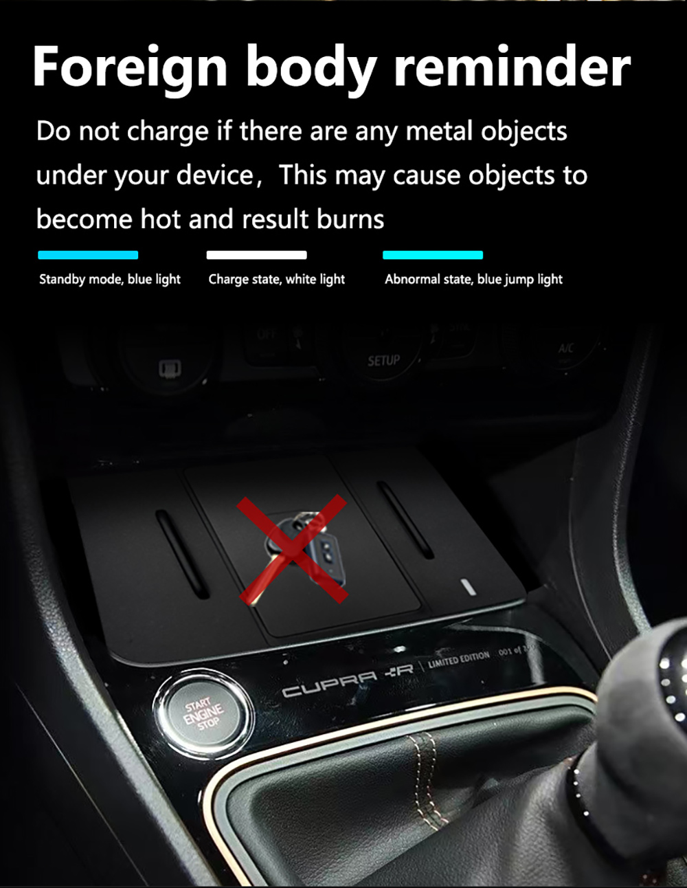 Per Seat 2 Leon 2012-2017 Nuov - Wireless Phone Charger Pad recensione e prezzo
